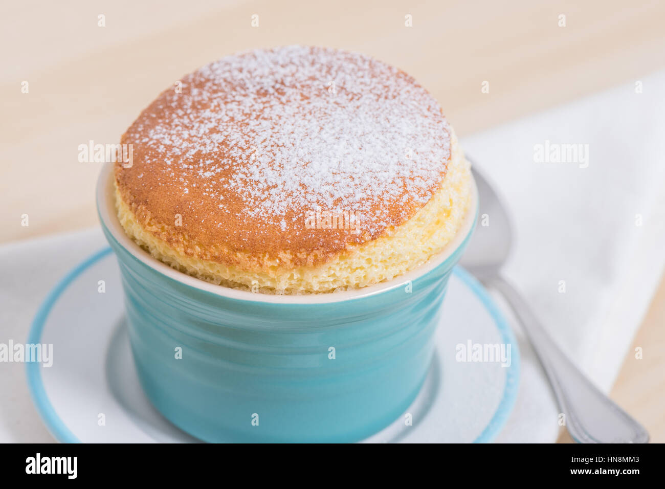 closeup delicious homemade vanilla souffle Stock Photo Alamy