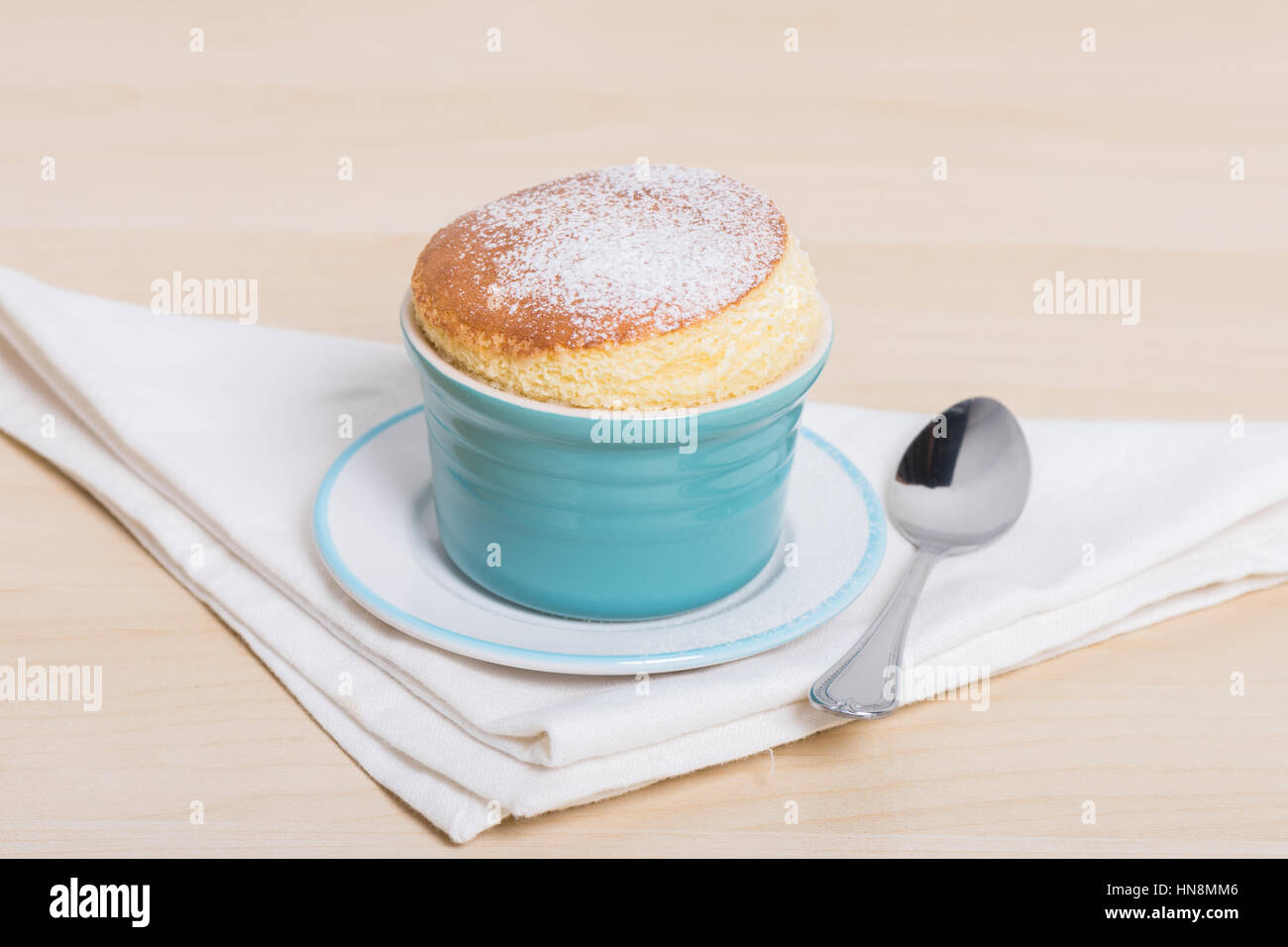 a cup of delicious homemade vanilla souffle Stock Photo Alamy