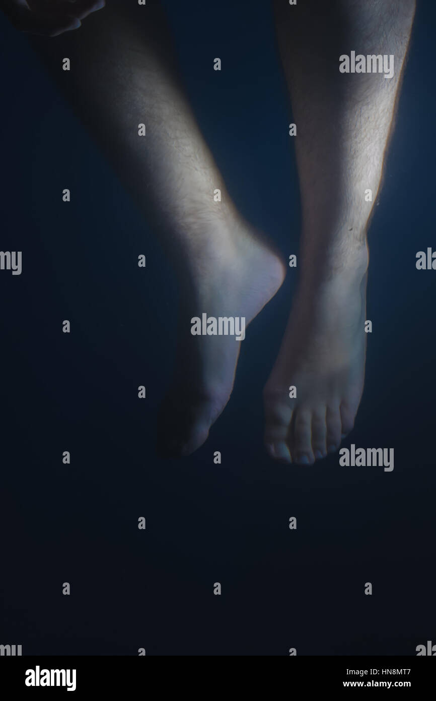 Human body part under the water Stock Photo
