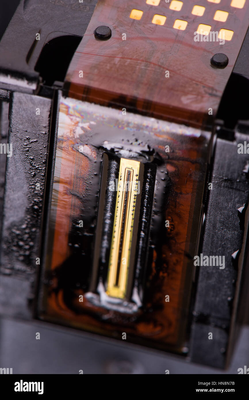 Closeup nozzle plate ink cartridge hires stock photography and images