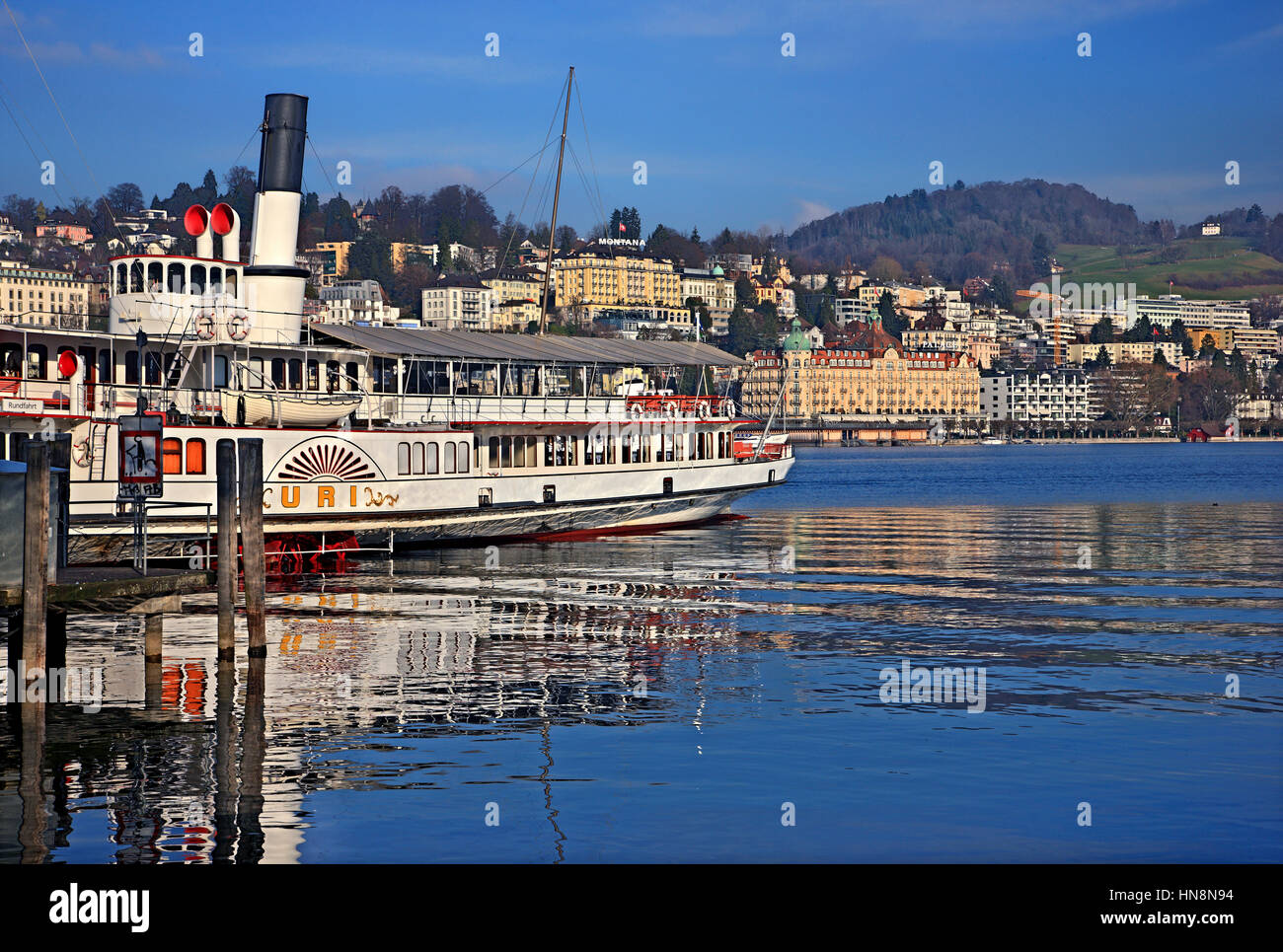 Partial view of Lucerne, Switzerland. Stock Photo
