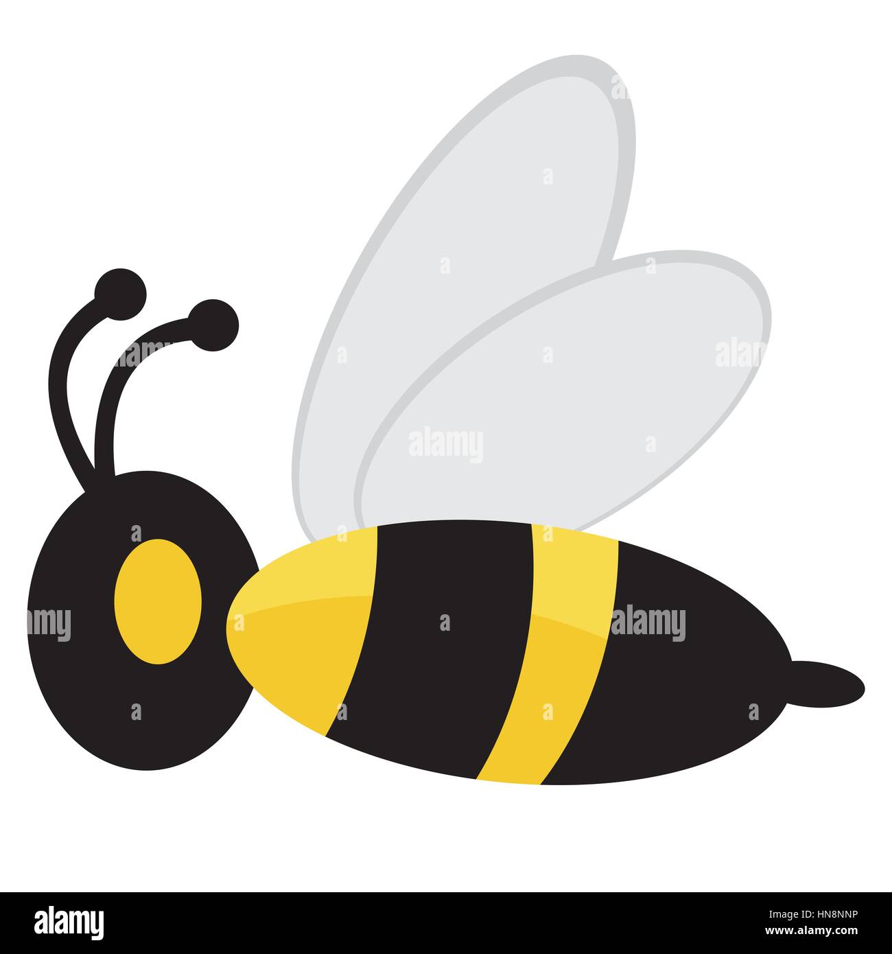 Bee isolated on white background Stock Vector Image & Art - Alamy