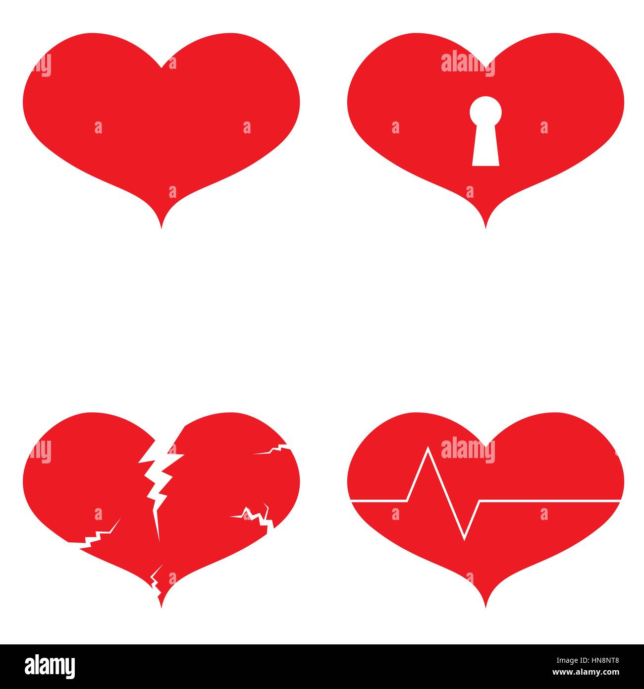Red heart icon isolated on white background Stock Vector Image & Art ...