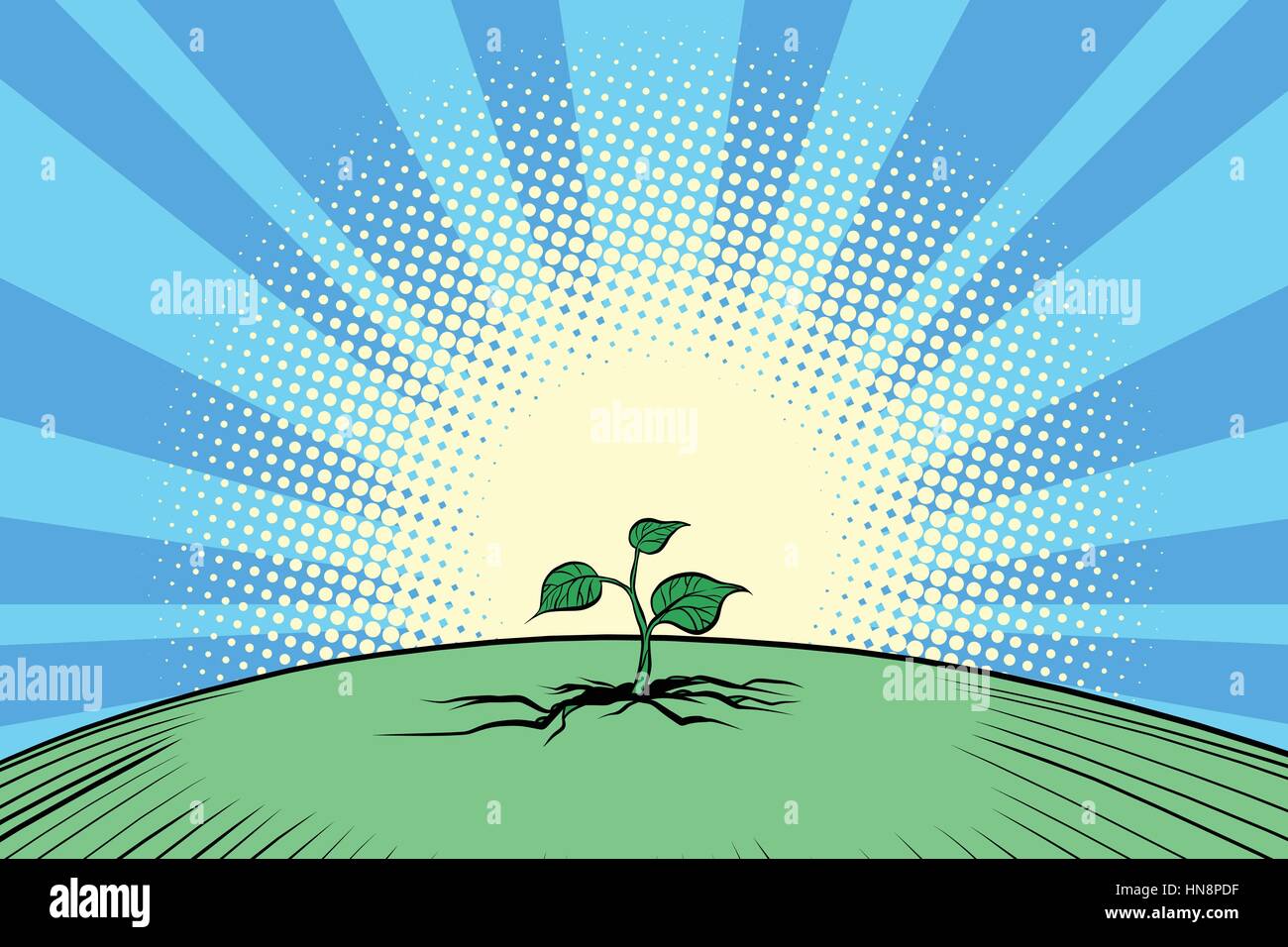 Ecology nature green sprout. Pop art retro vector vintage Stock Vector  Image & Art - Alamy