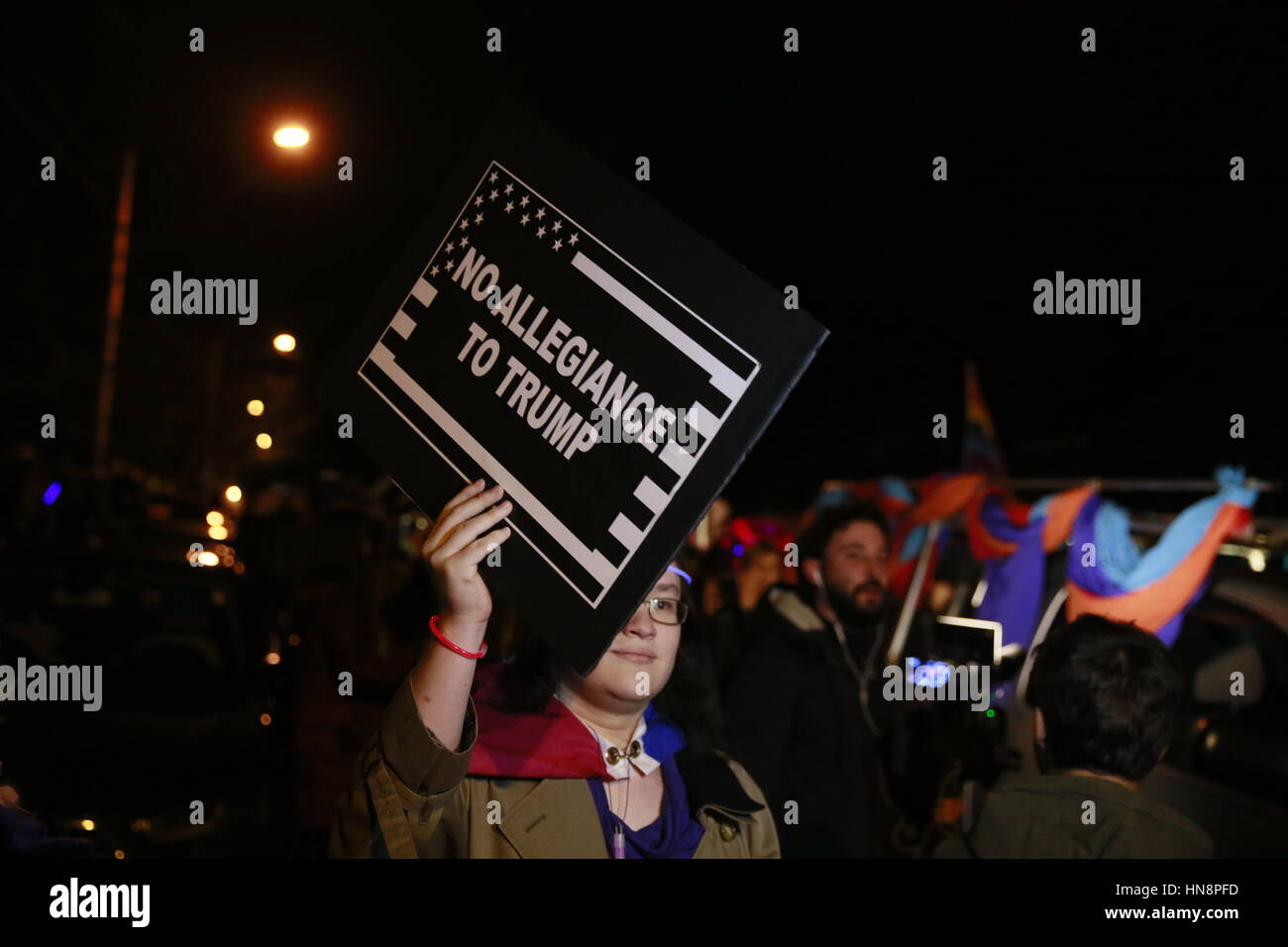Members of the LGBTQ commuity and allies march to United States Vice