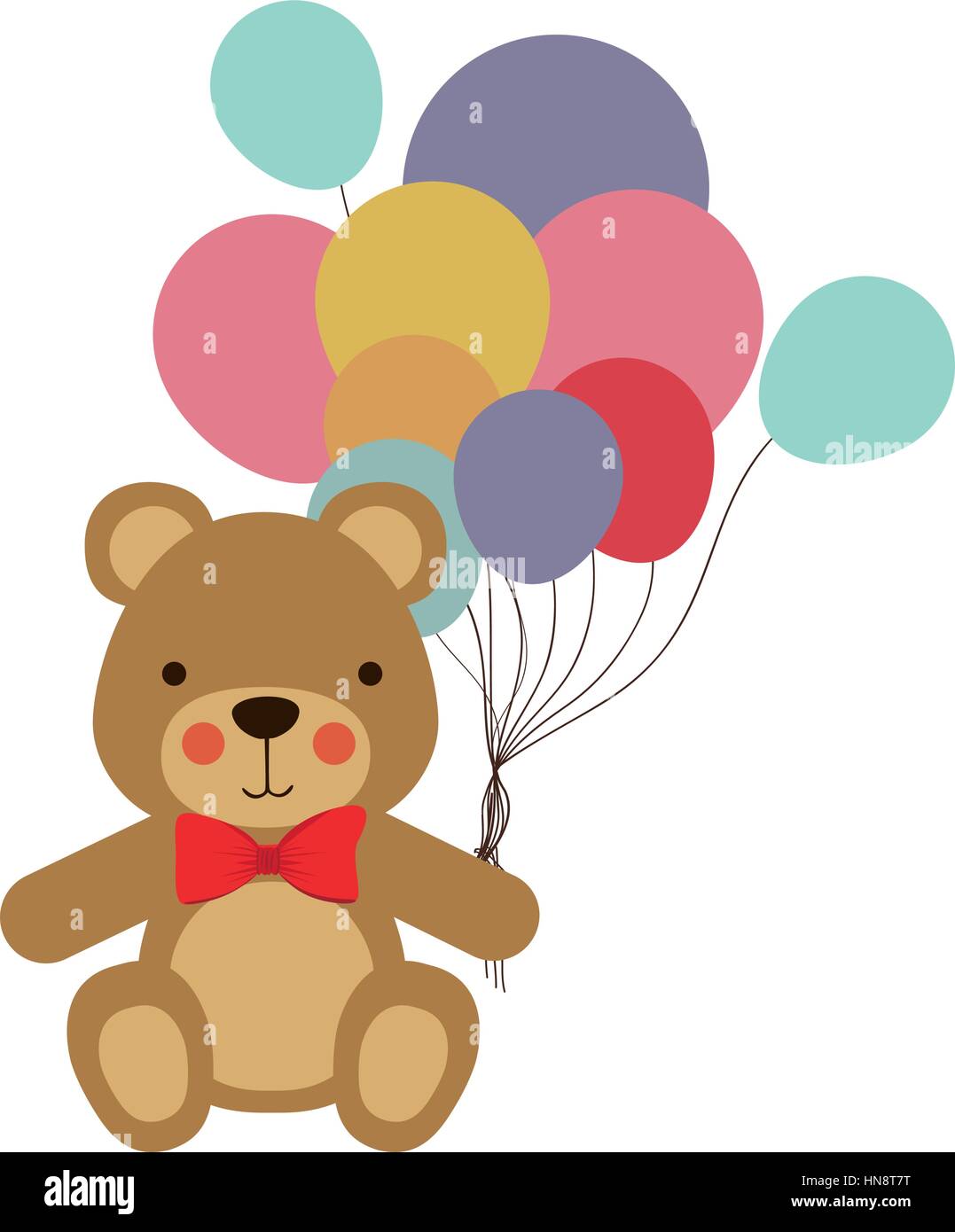 bear with balloons icon image design, vector illustration Stock Vector ...