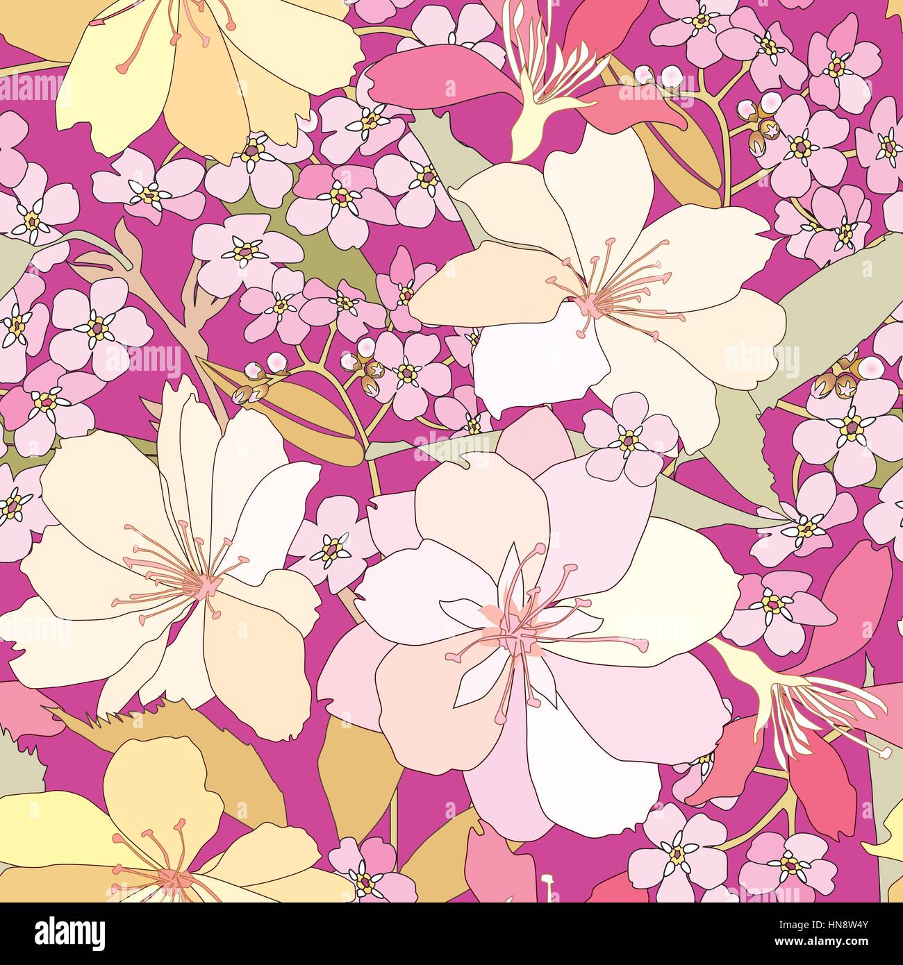 Floral seamless background. Flower pattern Stock Vector Image & Art - Alamy