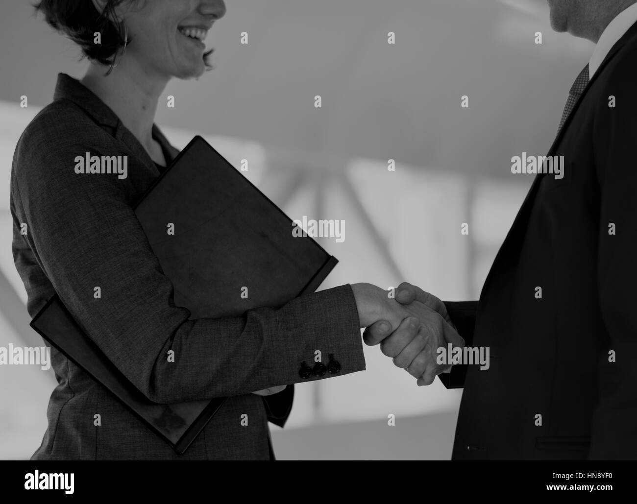 Business People Shake Hand Collaboration Deal Stock Photo