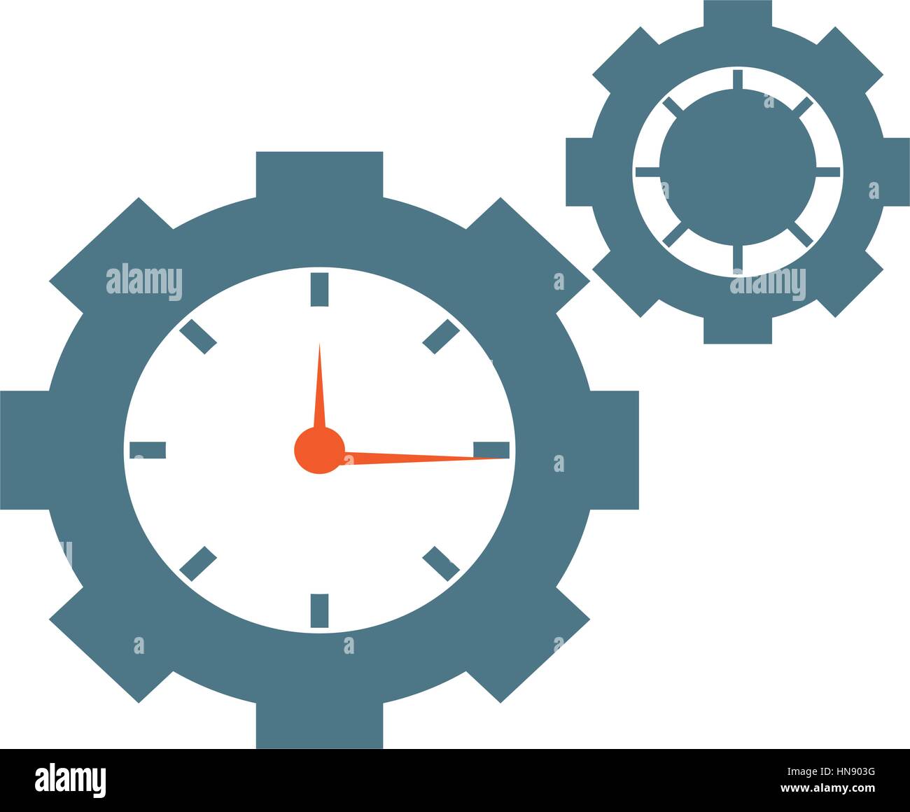 business and time management gear, vector illustration image Stock ...