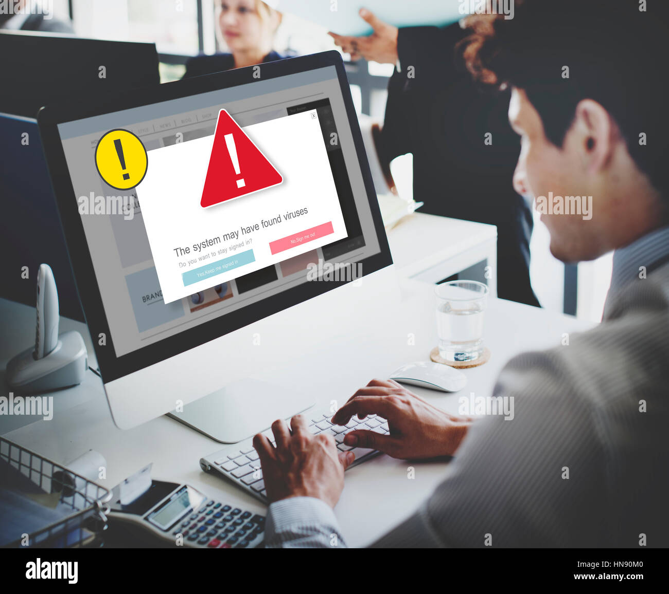 Exclamation Warning Caution Popup Concept Stock Photo