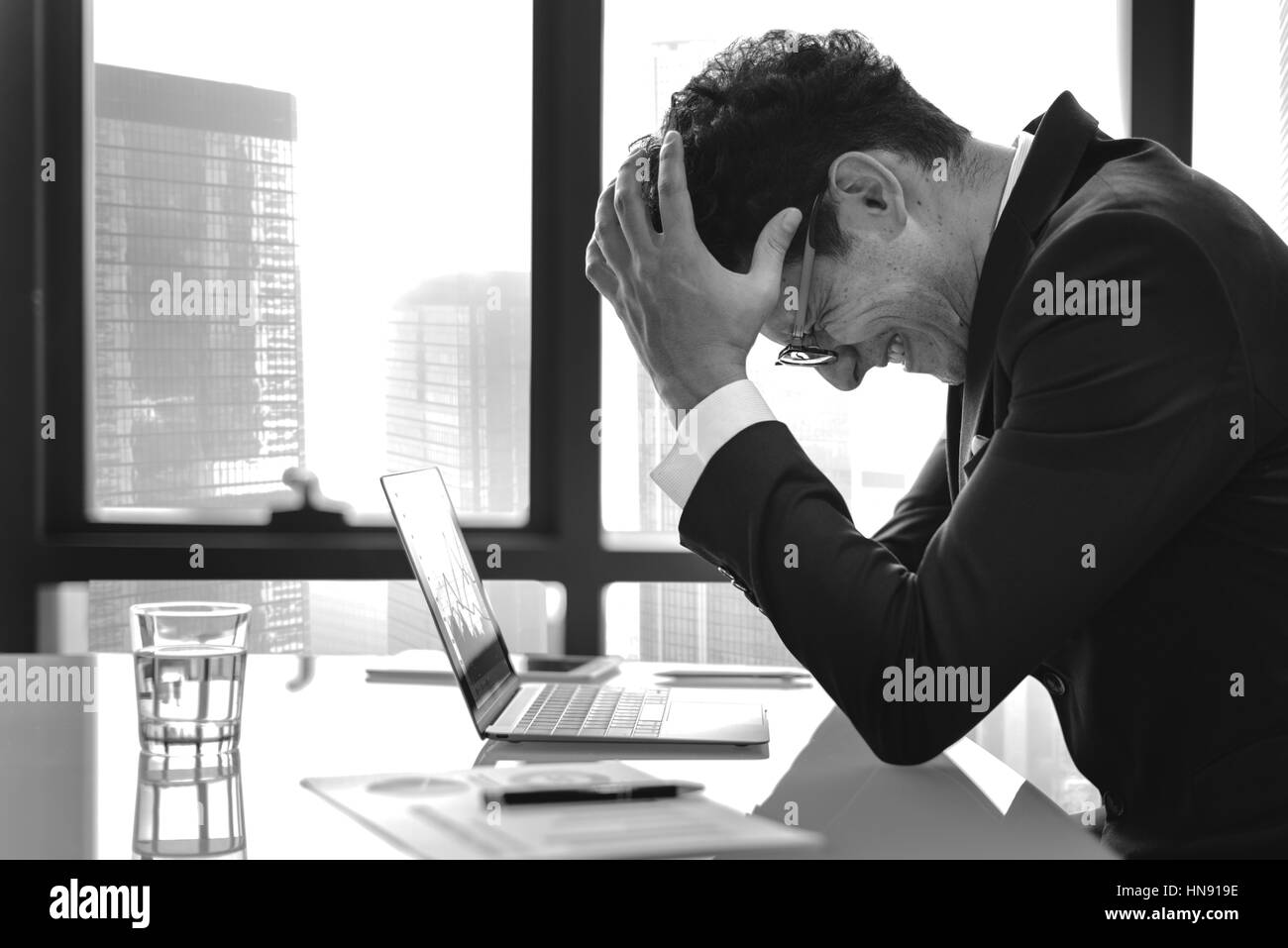Stress Serious Planning Business Strategy Working Concept Stock Photo