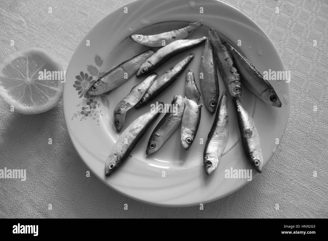 Frozen fish Black and White Stock Photos & Images - Alamy