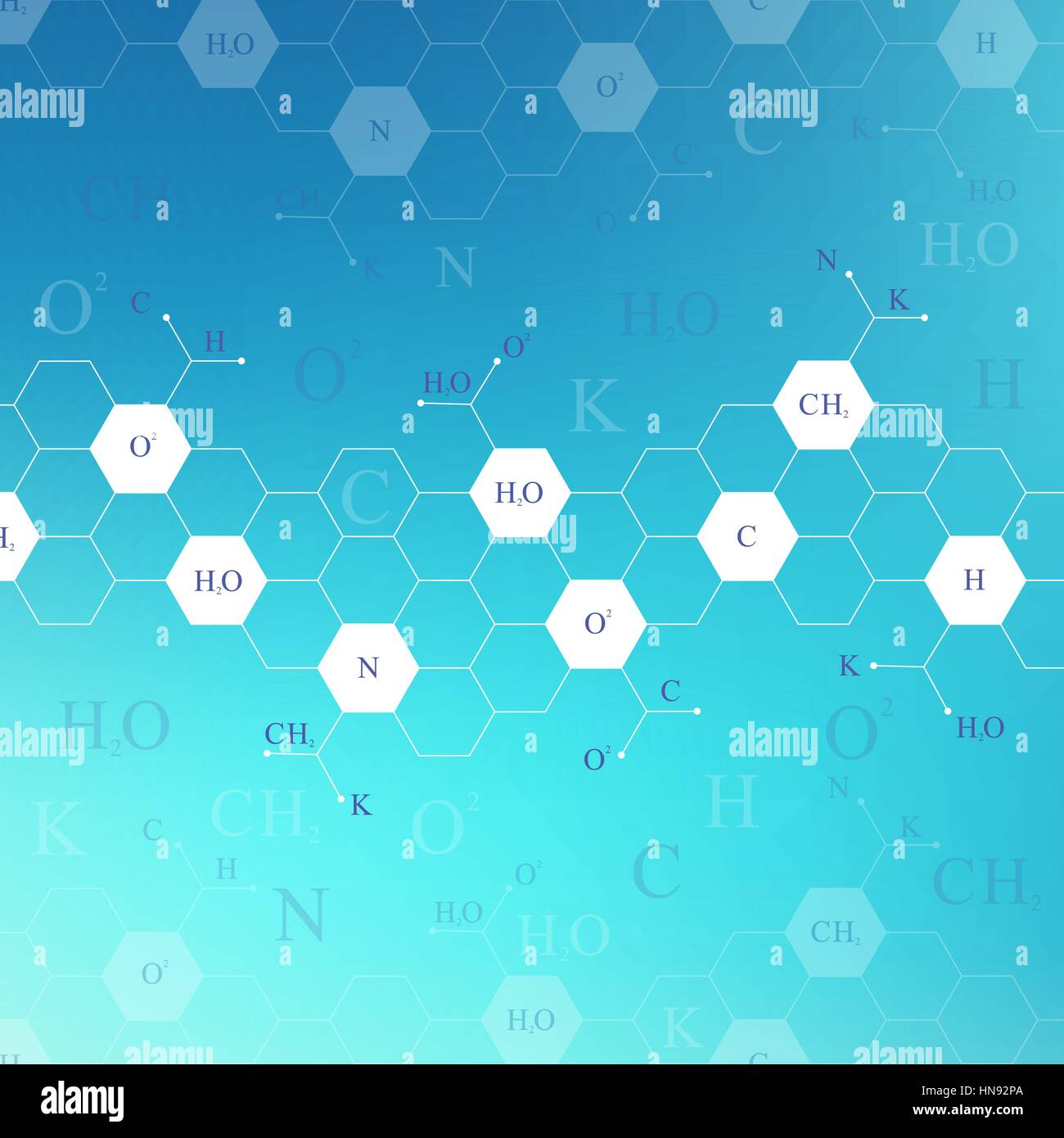Scientific hexagonal chemistry pattern. Structure molecule DNA research ...