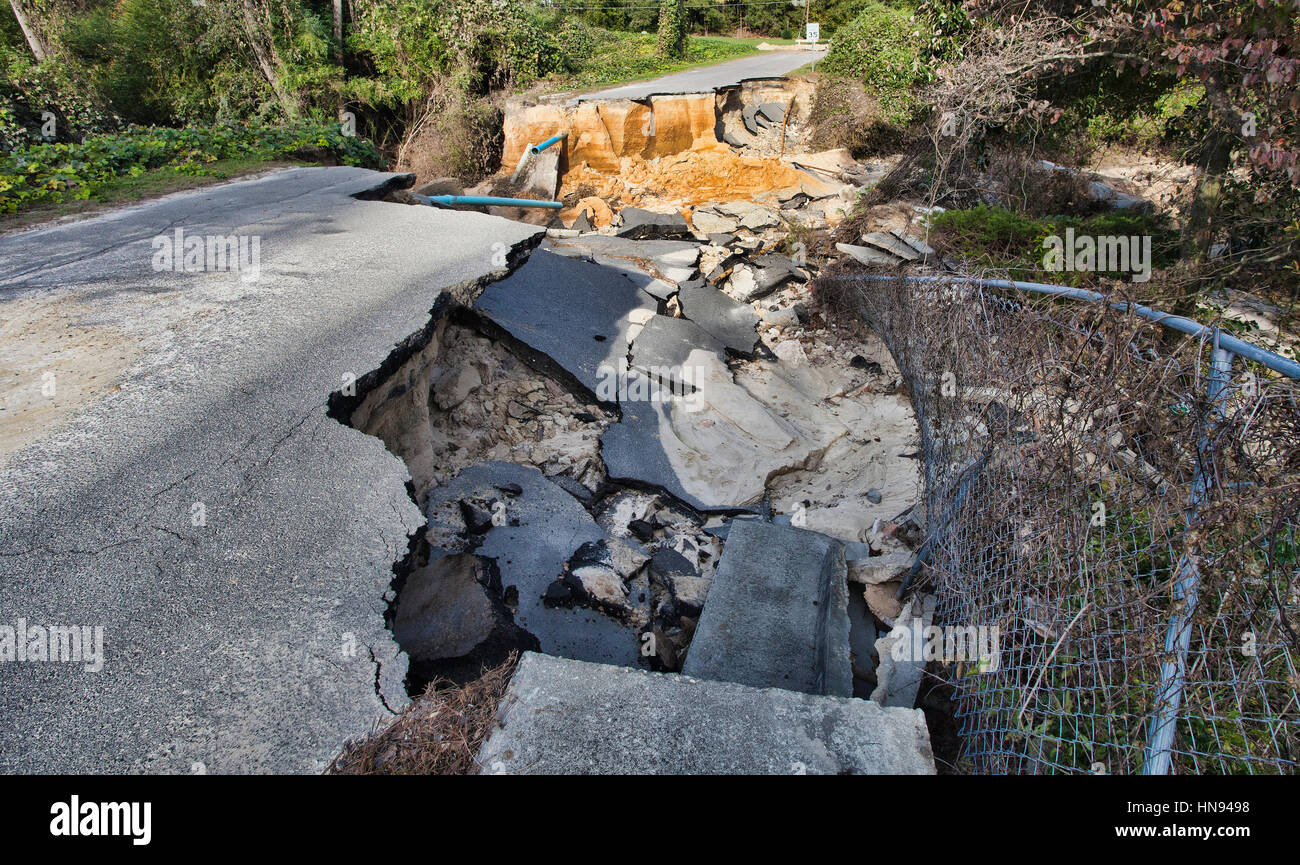 Bridge Completely Gone After Hurricane Matthew Struck North Carolina Bridge Completely Gone After Hurricane Matthew Struck North Carolina
