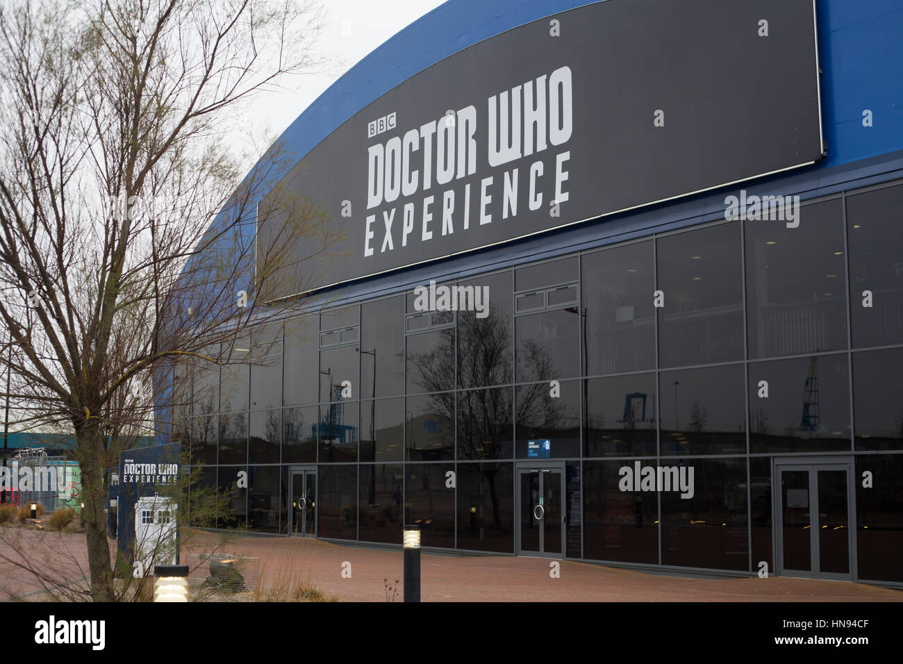 CARDIFF, WALES. February 09 2017. A landscape image of the exterior of the Doctor Who Experience in Cardiff Bay, which is due to close this summer aft Stock Photo