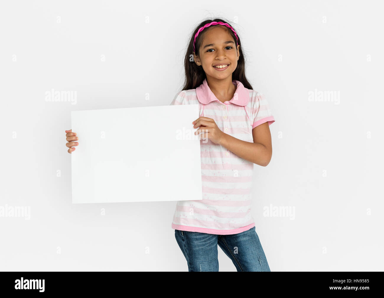 Girl Cheerful Studio Portrait Concept Stock Photo - Alamy