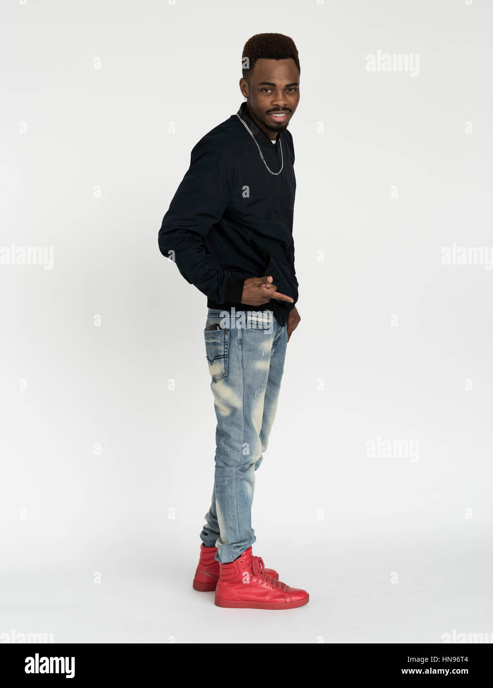Studio People Shoot Portrait Isolated on White Stock Photo - Alamy