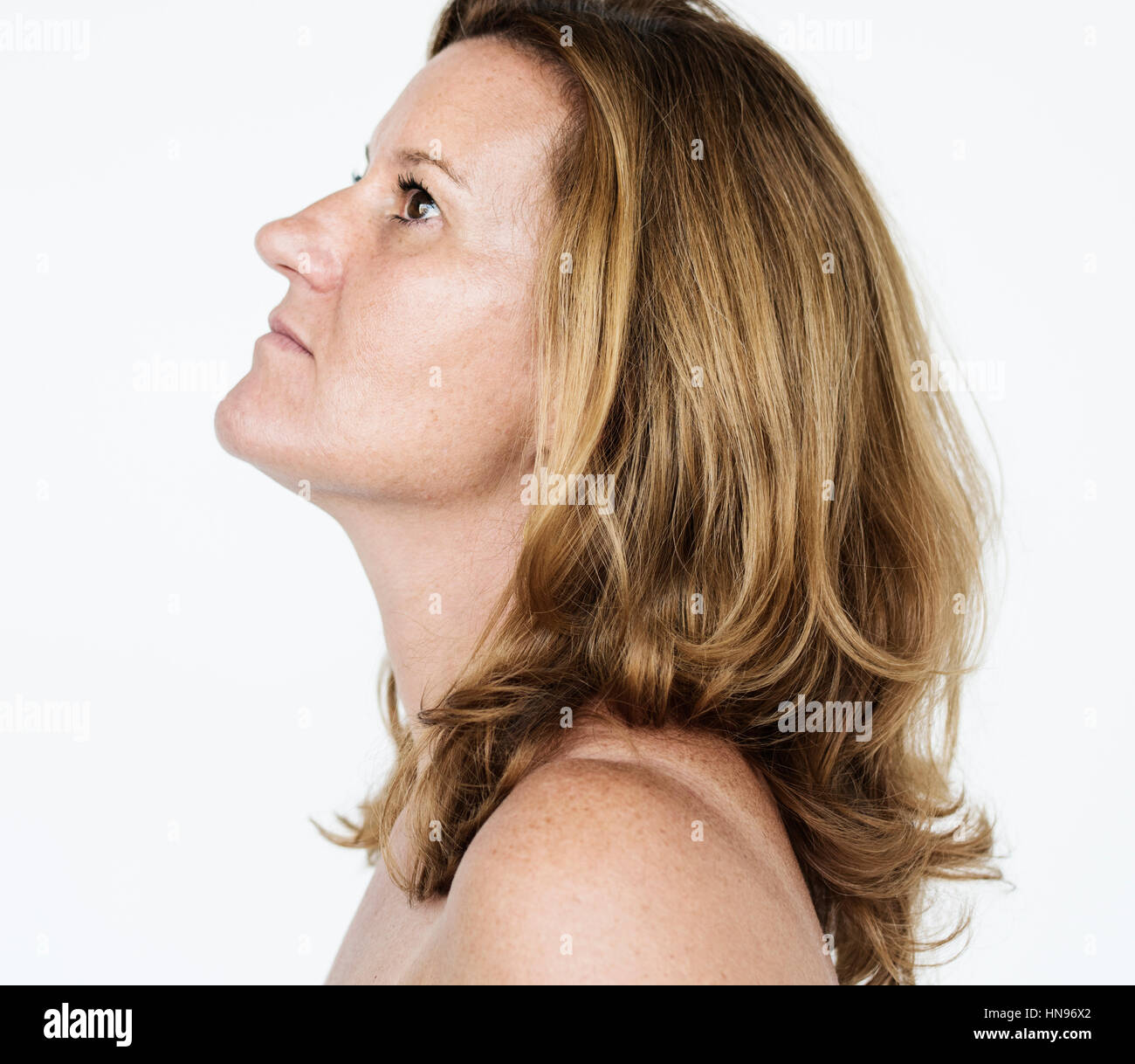 Studio People Shoot Portrait Isolated on White Concept Stock Photo - Alamy