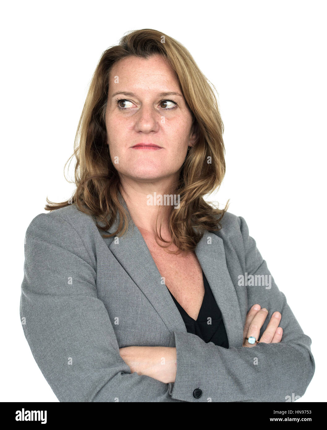 Studio People Shoot Portrait Isolated on White Stock Photo - Alamy