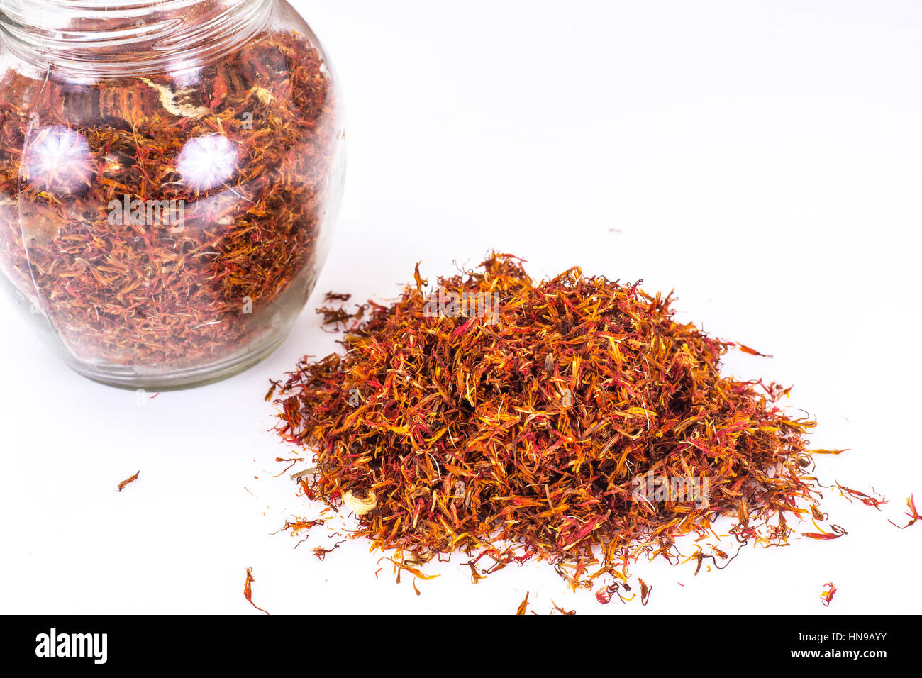 Saffronexpensive spice, isolated on a white background Stock Photo Alamy