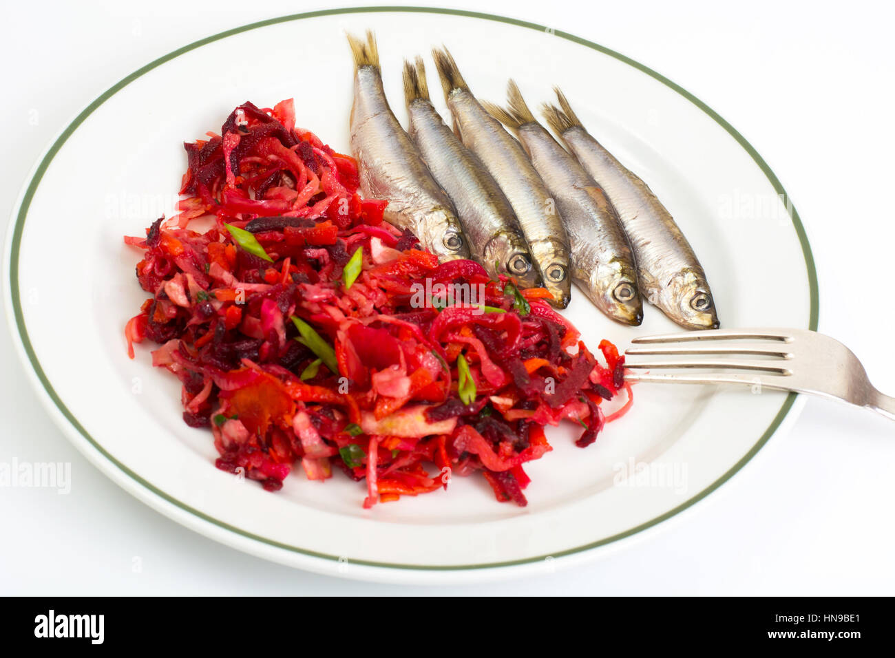 Marinated anchovies isolate on a white background Stock Photo Alamy