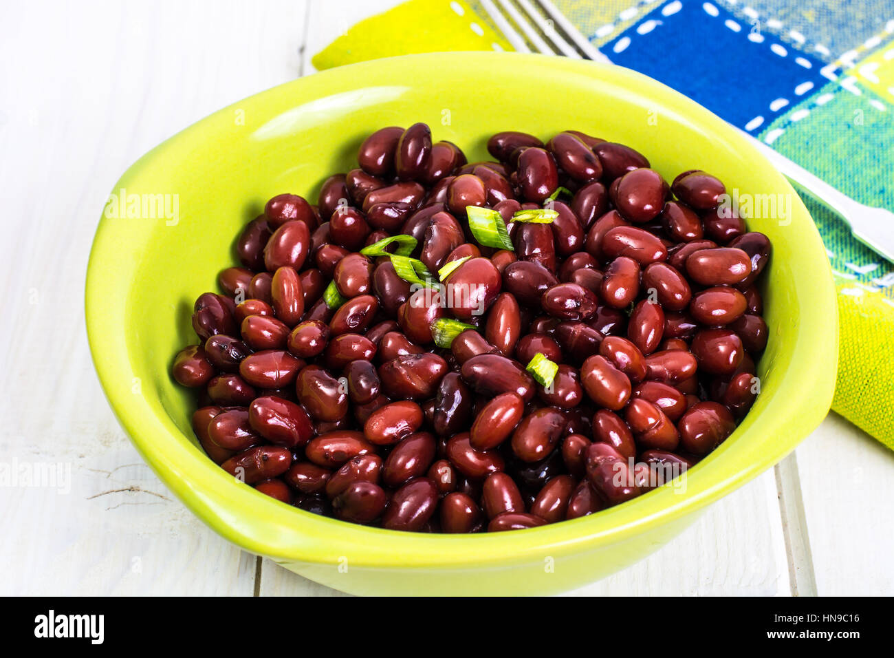 Vegetarian dish of red bean protein Stock Photo Alamy