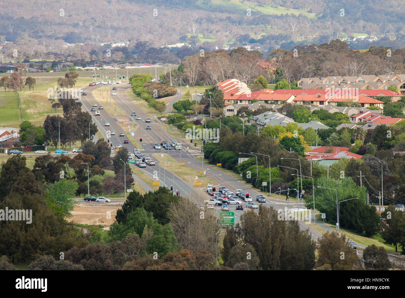 A view of a street in Canberra, Australia Stock Photo Alamy
