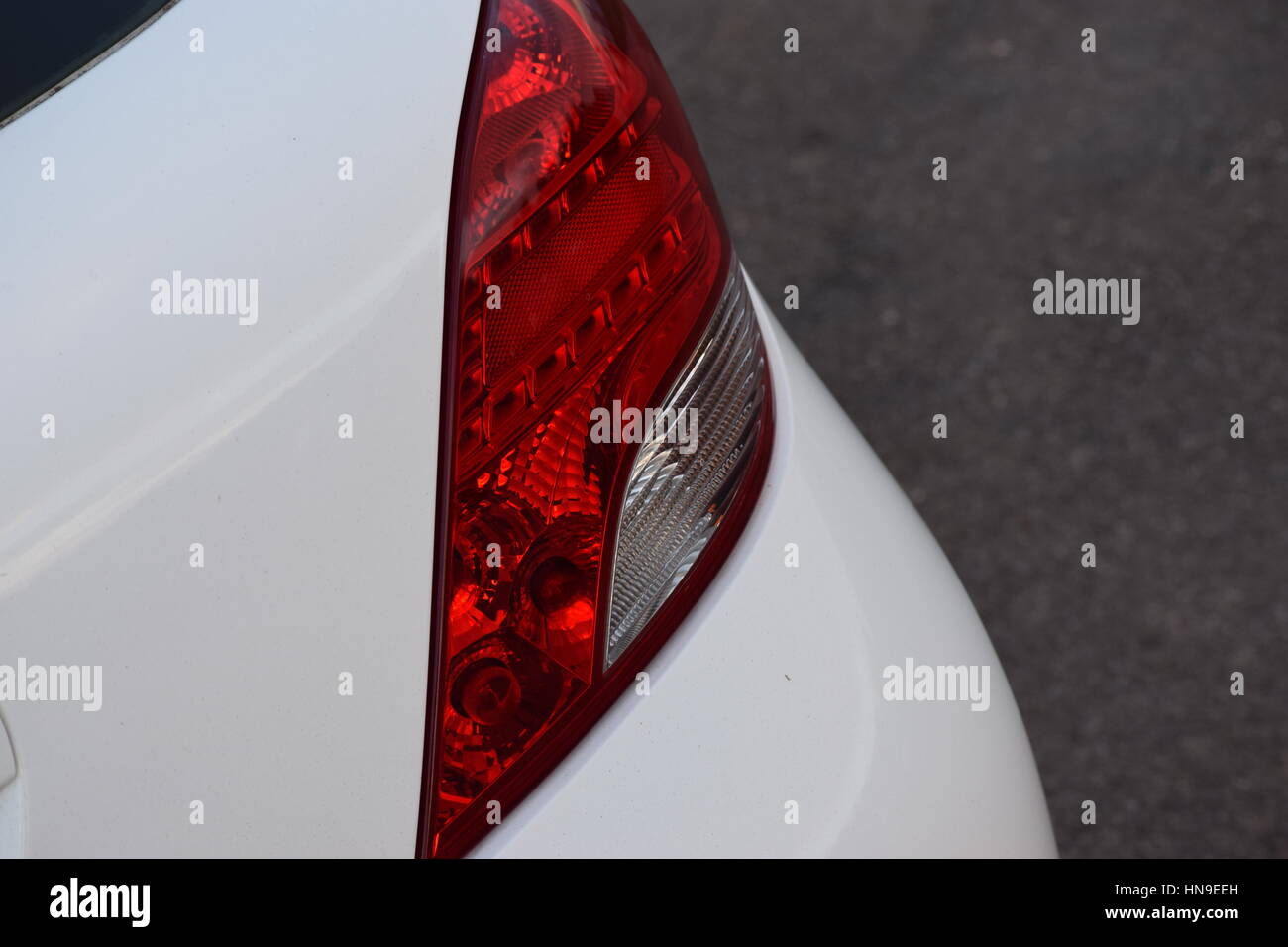 Red car brake light Stock Photo Alamy