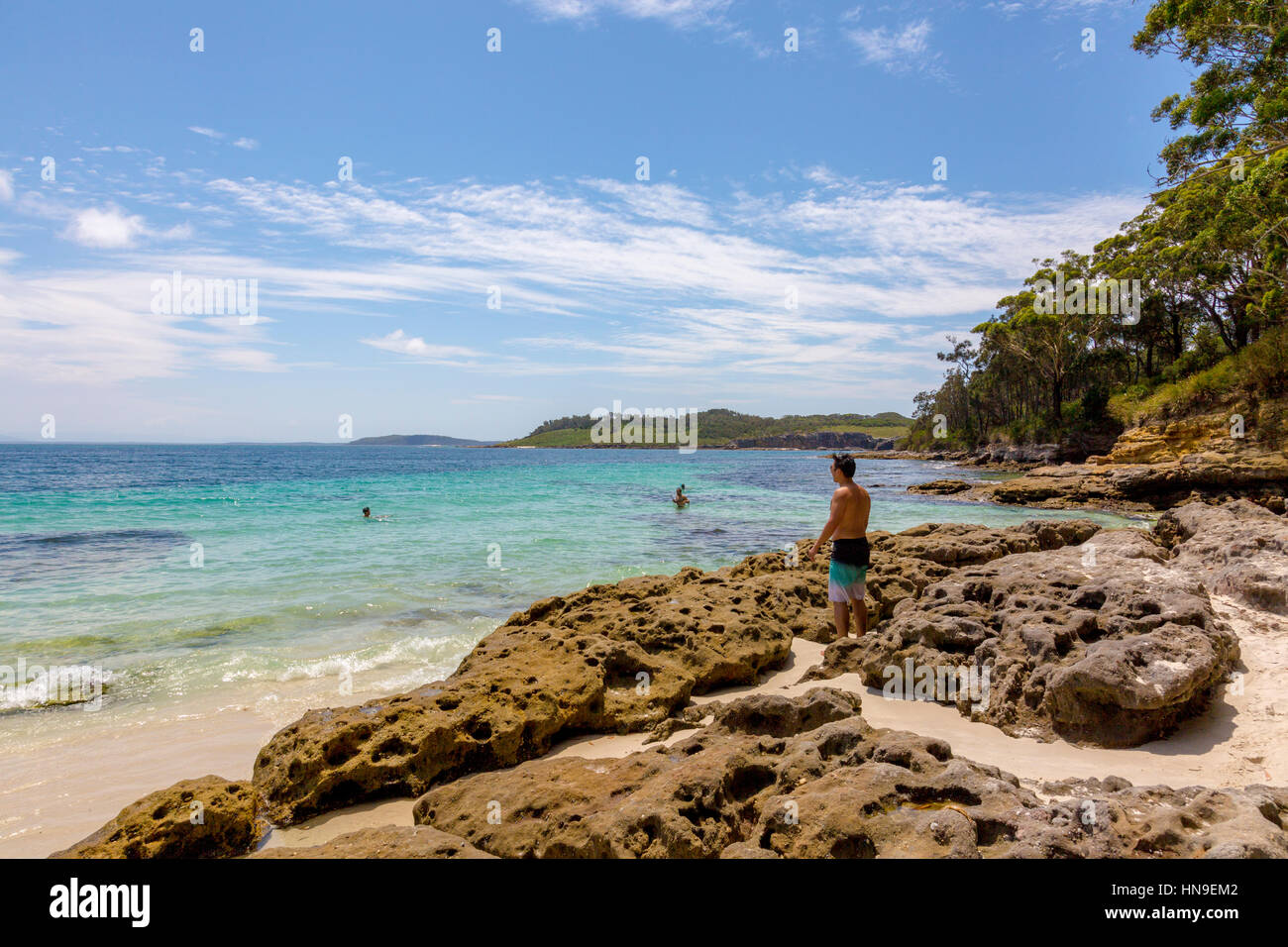 Murrays Beach and ocean in Booderee National Park, Jervis Bay territory ...