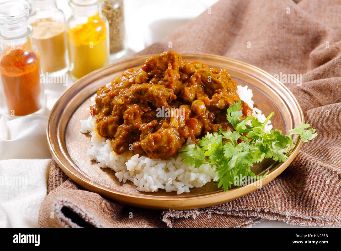 Curry and rice Stock Photo - Alamy