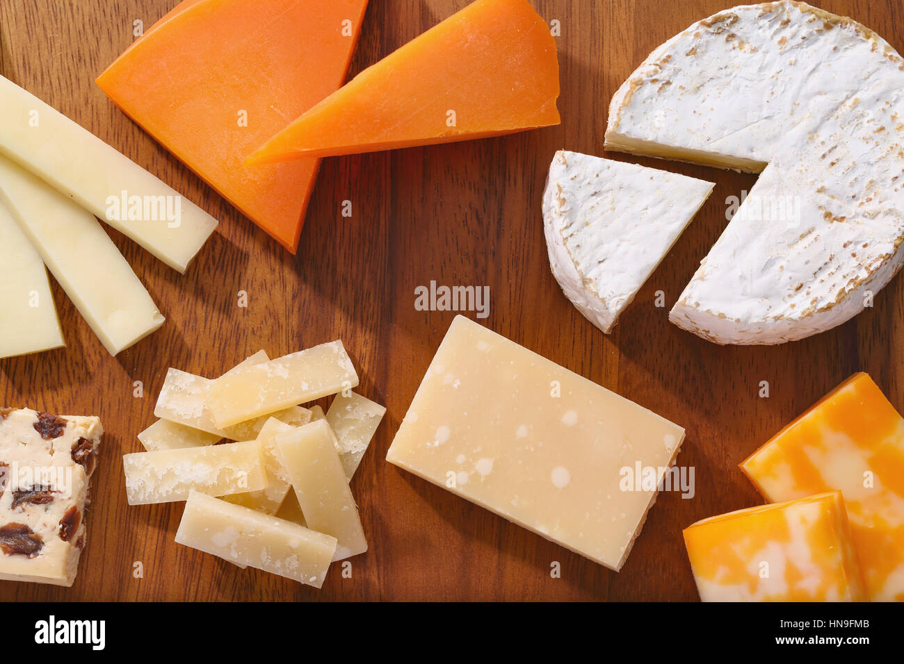 Assorted cheese Stock Photo