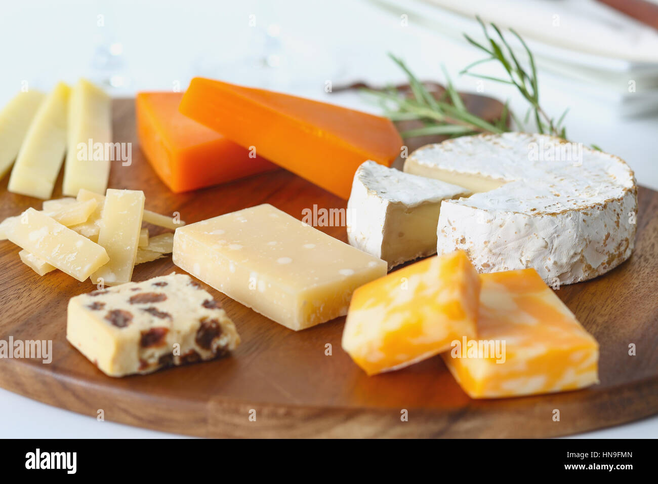 Assorted cheese Stock Photo