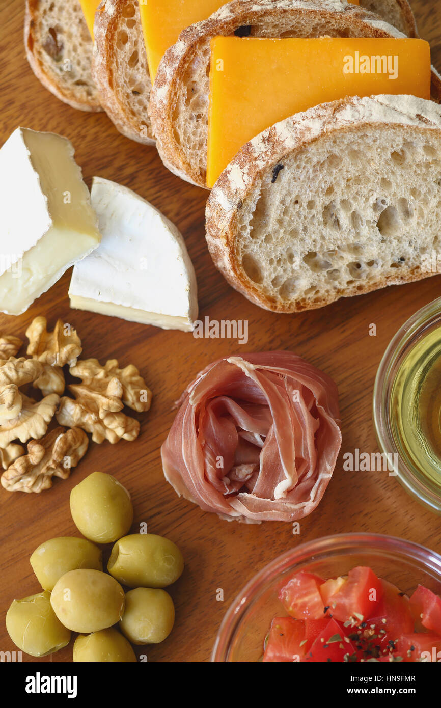 Assorted appetizers Stock Photo