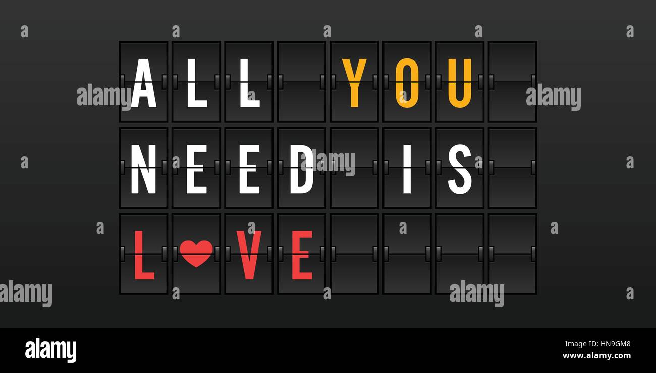 Love is all you need sign hi-res stock photography and images - Alamy