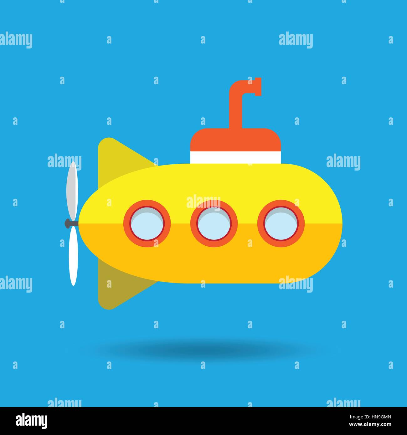 Yellow Submarine Vector Illustration Stock Vector Image & Art - Alamy
