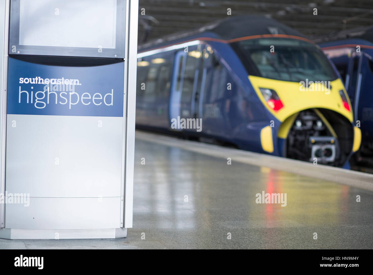 London, England, UK. High speed javelin trains run by SouthEastern
