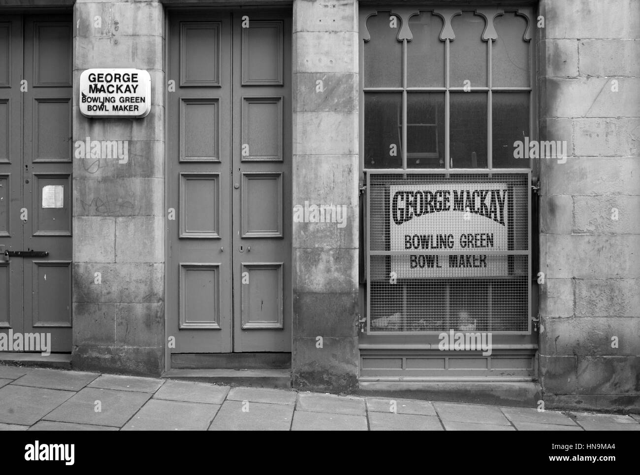 George Makay, bowling green bowl maker, Blackfriars Street, Edinburgh Stock Photo
