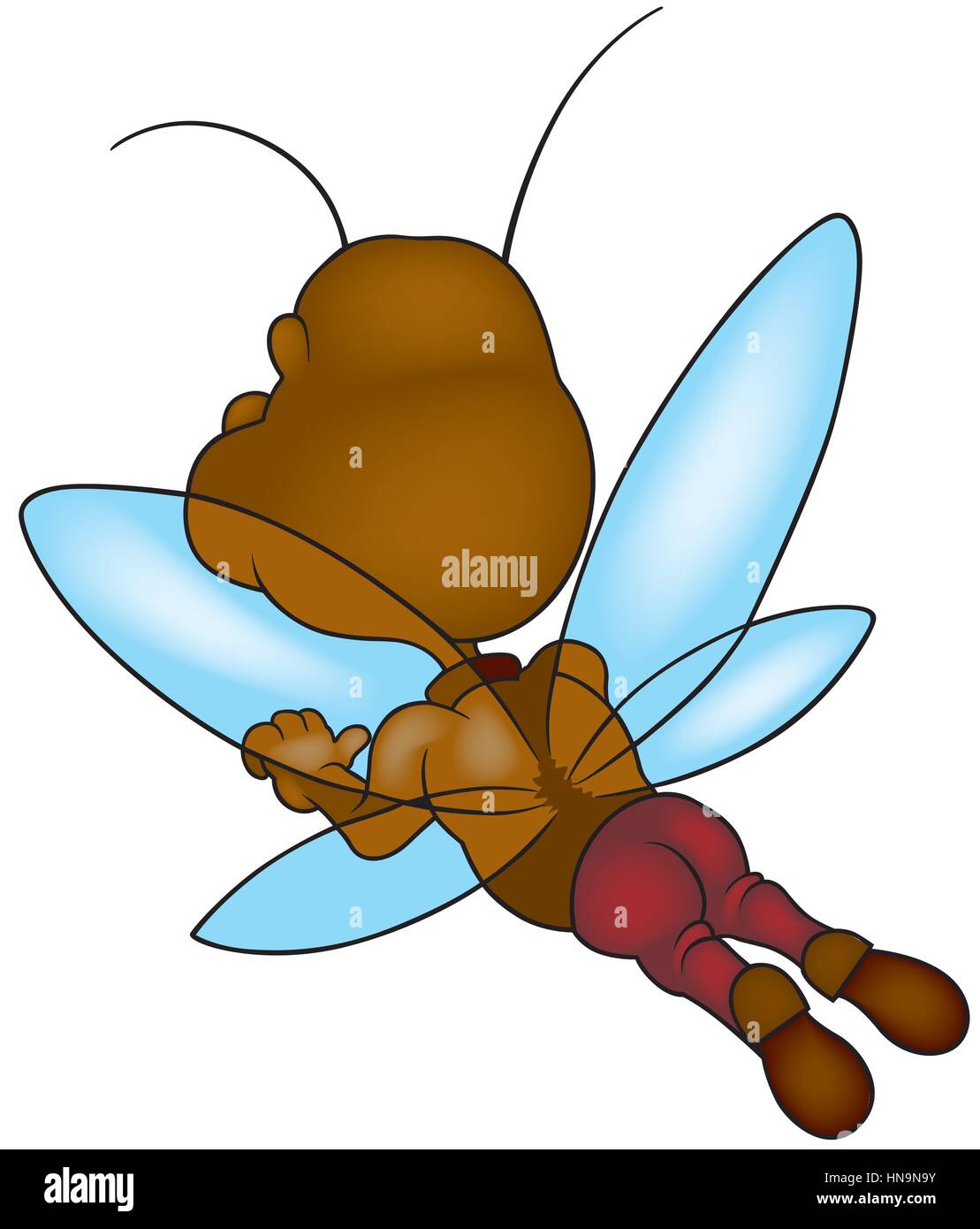 Brown Bug Flying Stock Vector Image & Art - Alamy