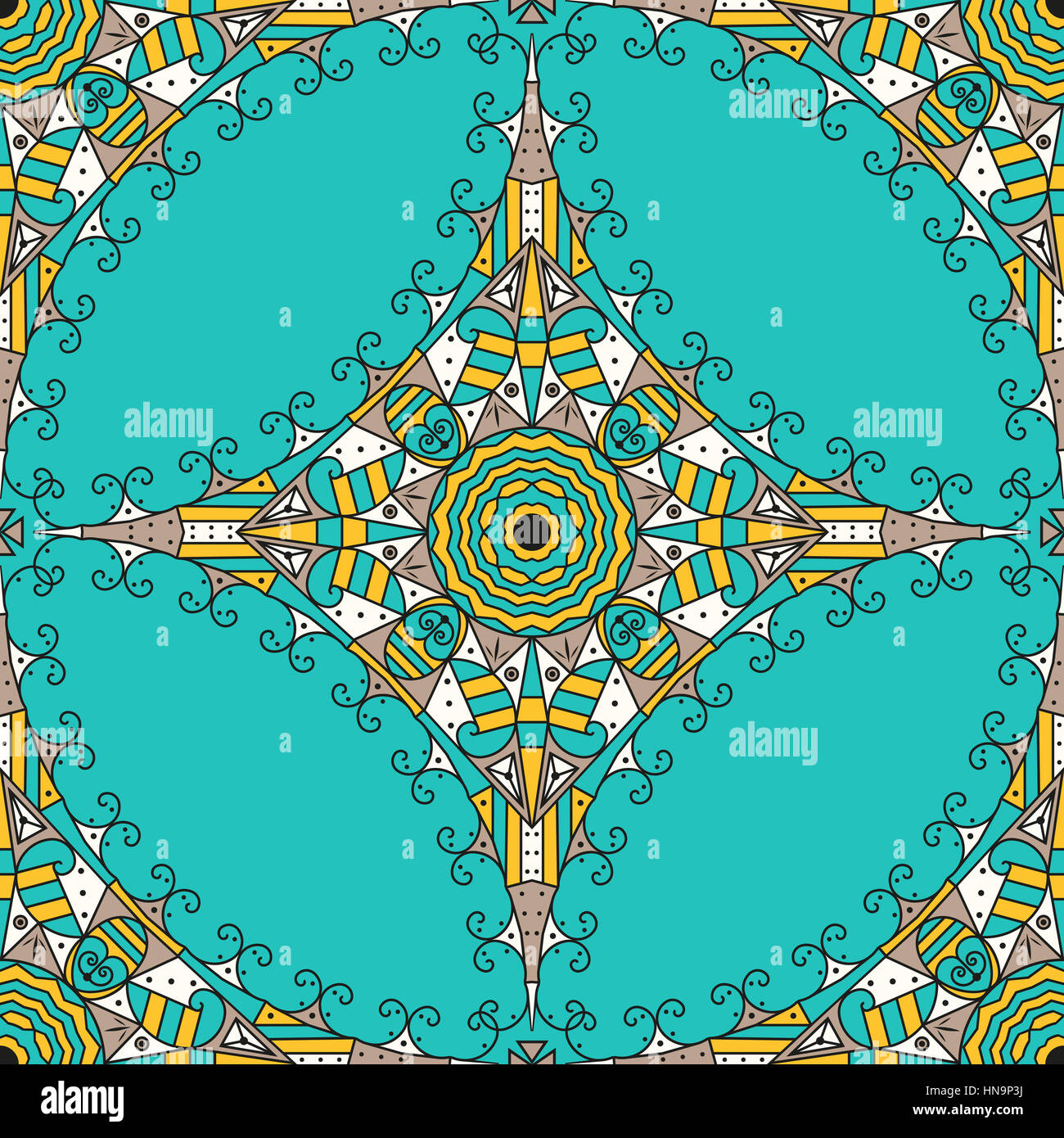 Colorful ethnic patterned background. Arabesque vector ornament Stock ...
