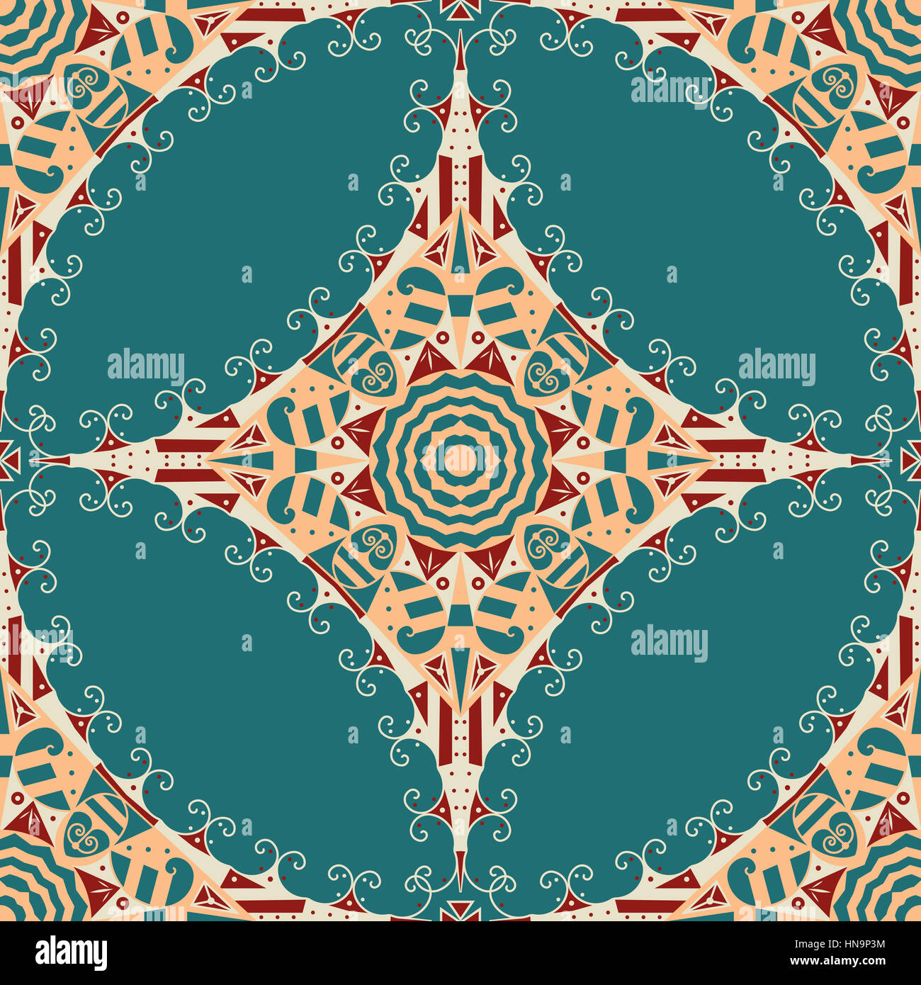 Colorful ethnic patterned background. Arabesque vector ornament Stock ...