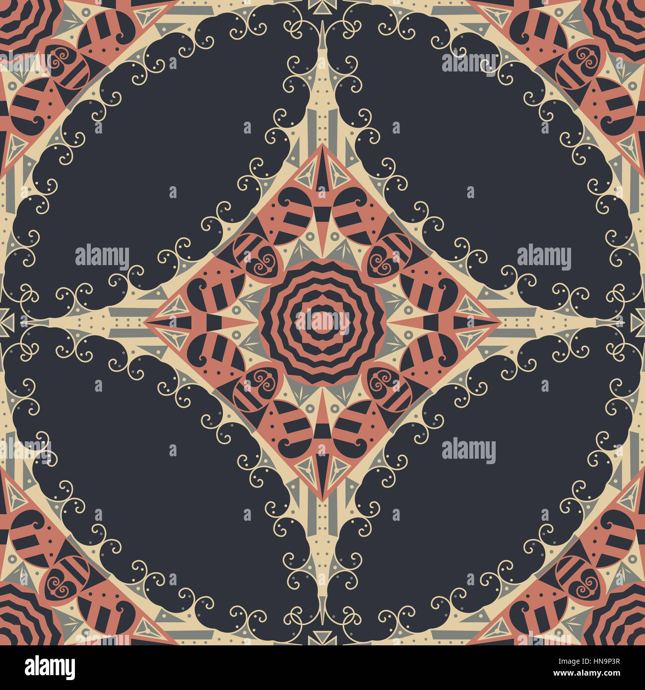 Colorful ethnic patterned background. Arabesque vector ornament Stock ...