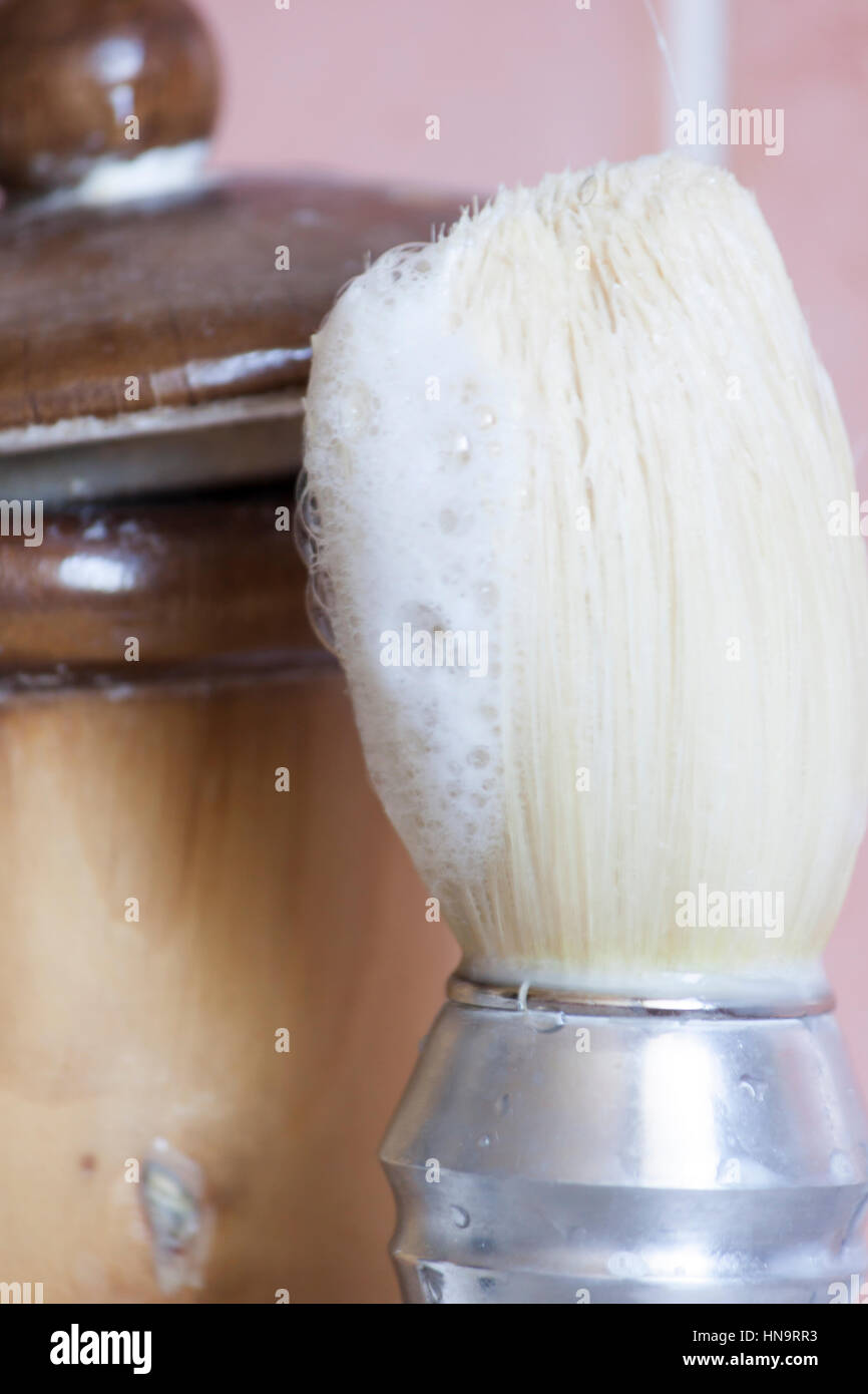 Shaving brush and soap Stock Photo Alamy