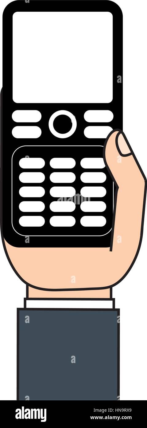 mobile phone in hand icon Stock Vector Image & Art - Alamy