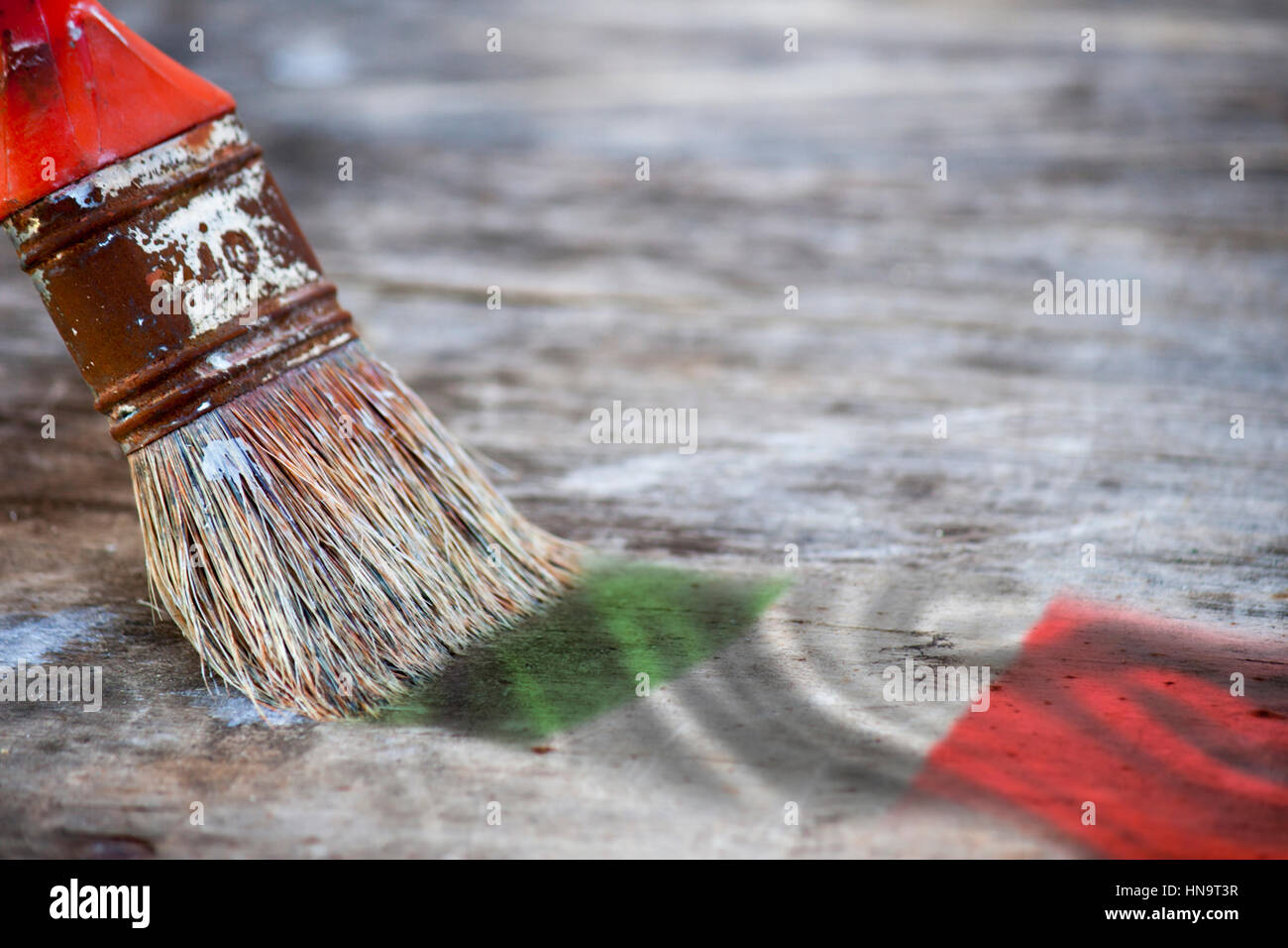 Paintbrush with italian flag Stock Photo Alamy
