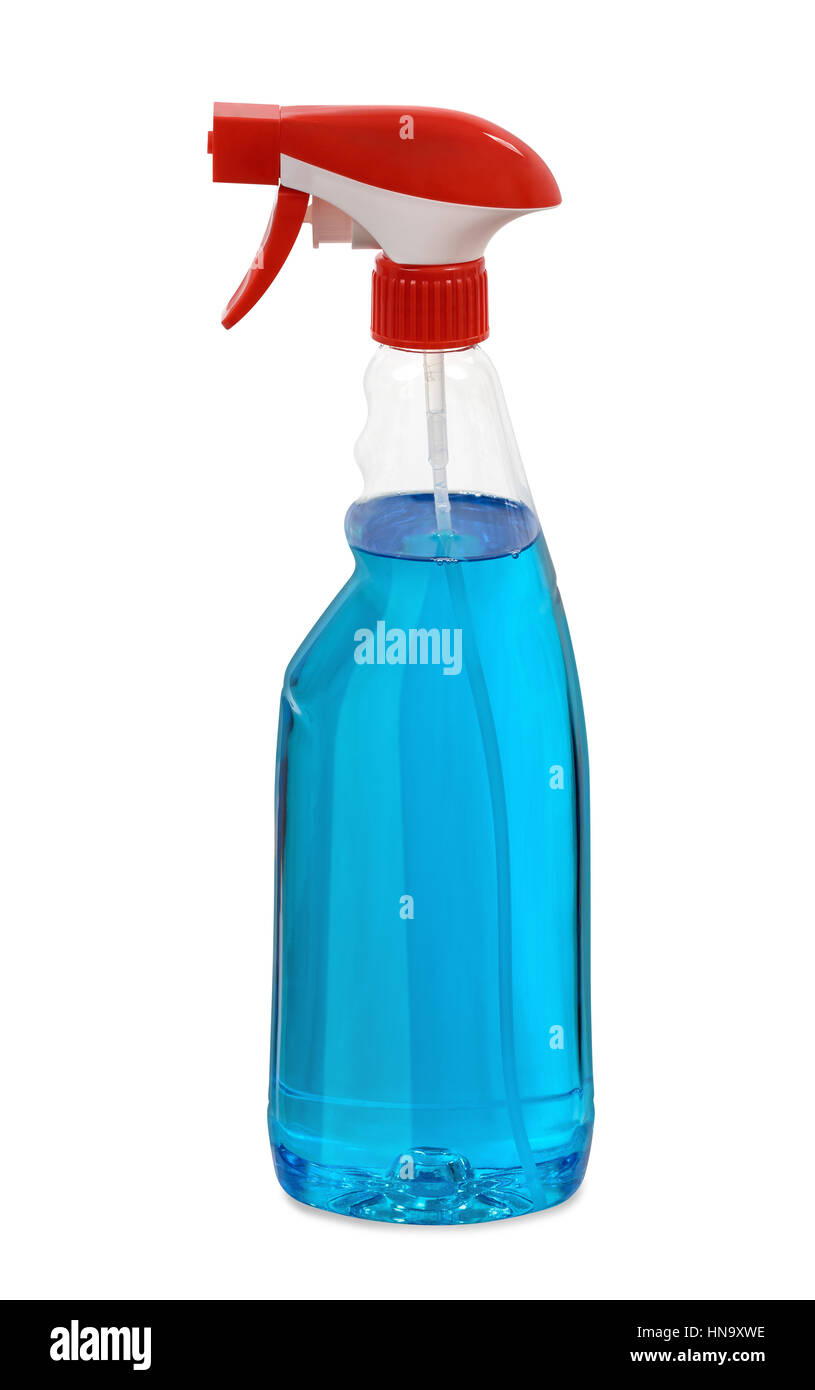 Cleaning detergent spray bottle Stock Photo