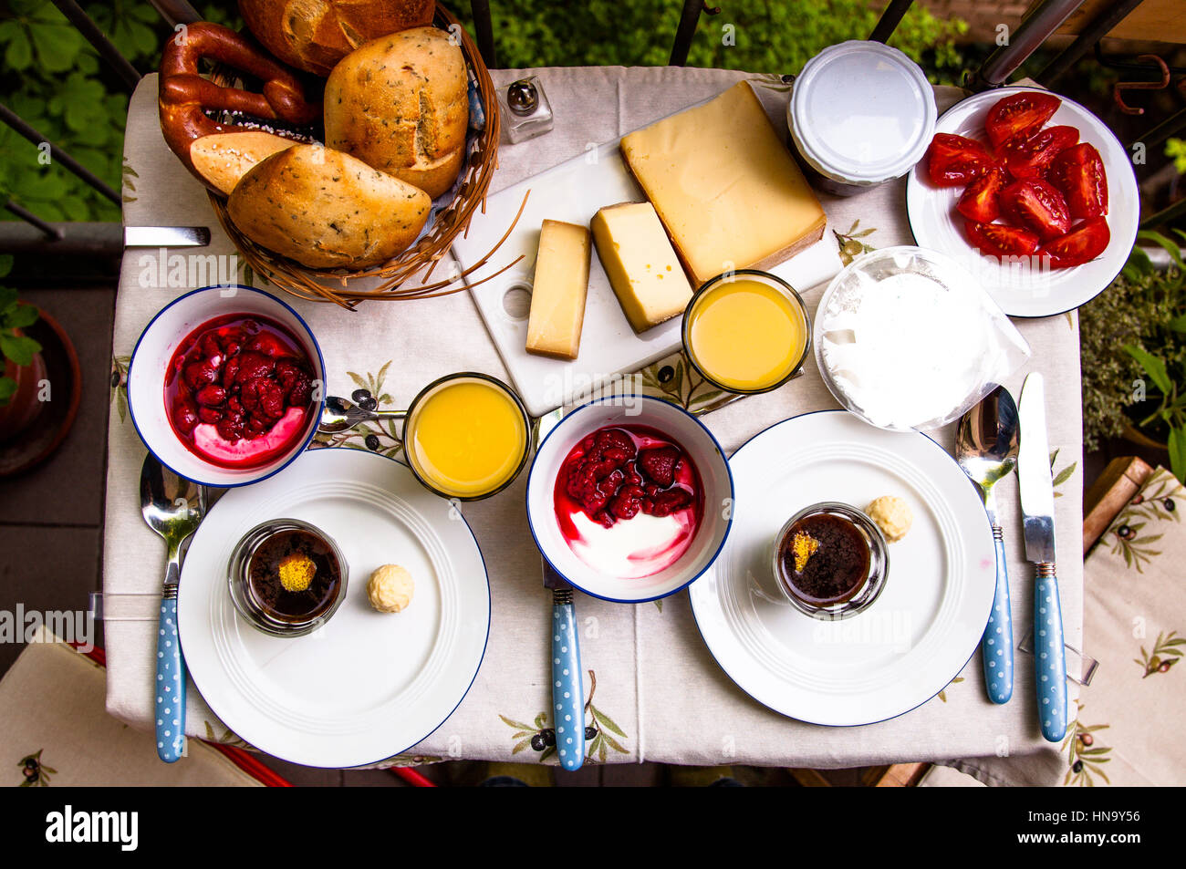 fresh healthy breakfast Stock Photo