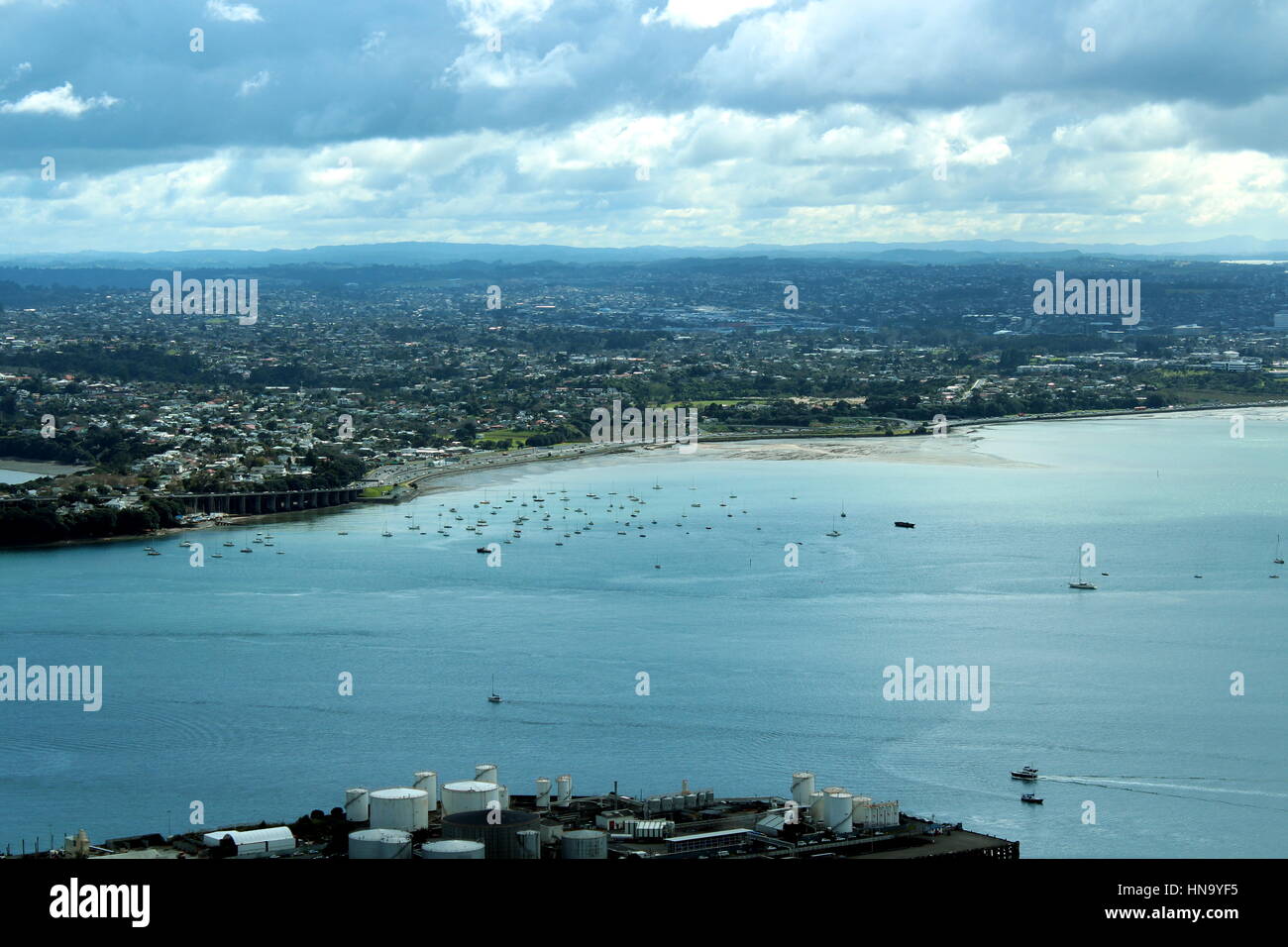 Auckland from birds eye view hi-res stock photography and images - Alamy