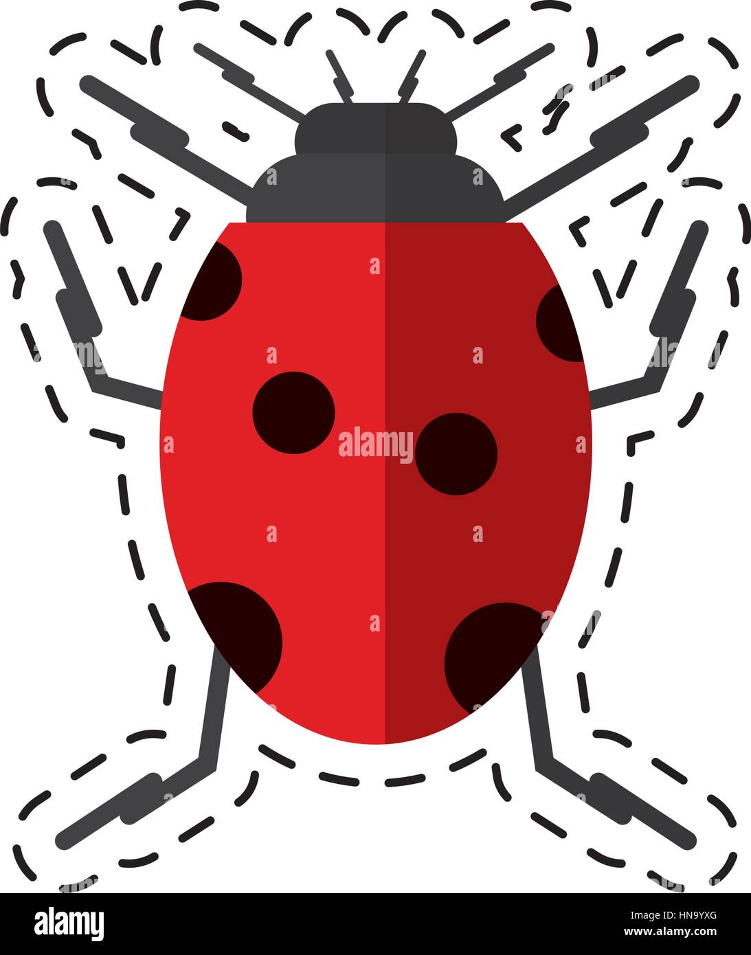 cartoon ladybug insect nature icon vector illustration eps 10 Stock ...