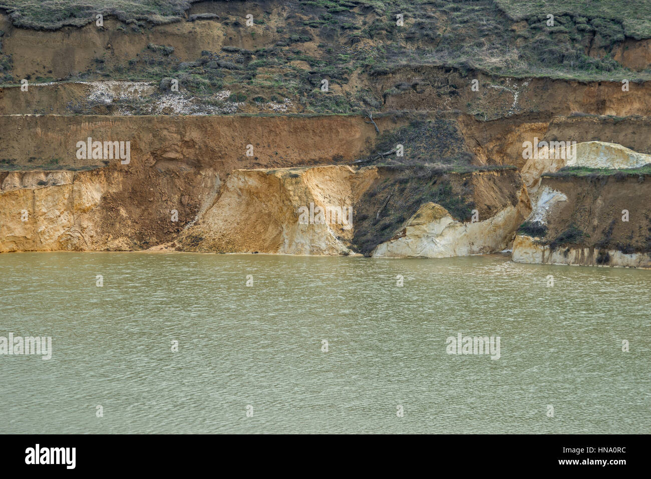 Artificial lake created by sinking old quartz sand mine Stock Photo Alamy