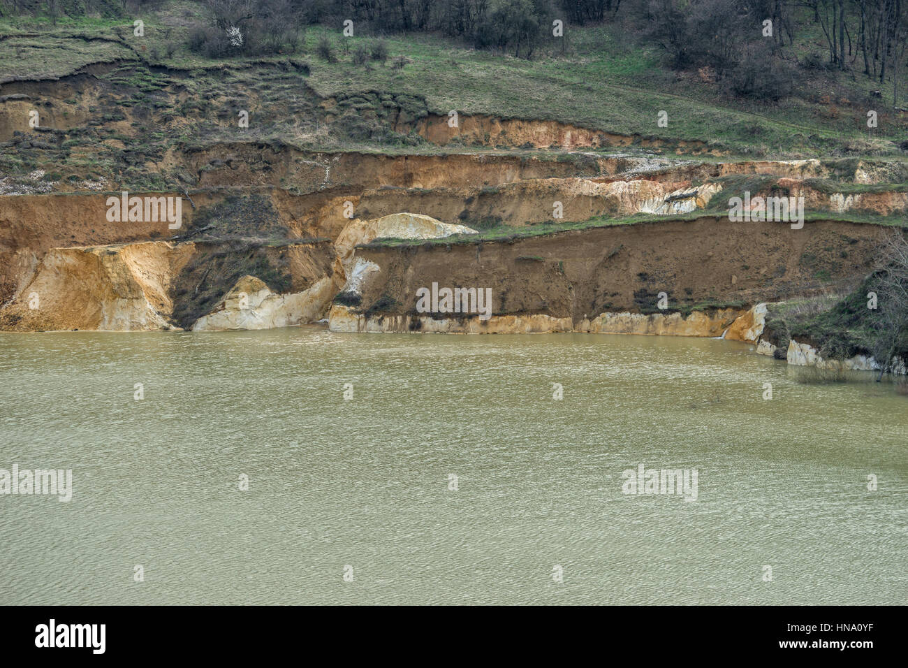 Artificial lake created by sinking old quartz sand mine Stock Photo Alamy